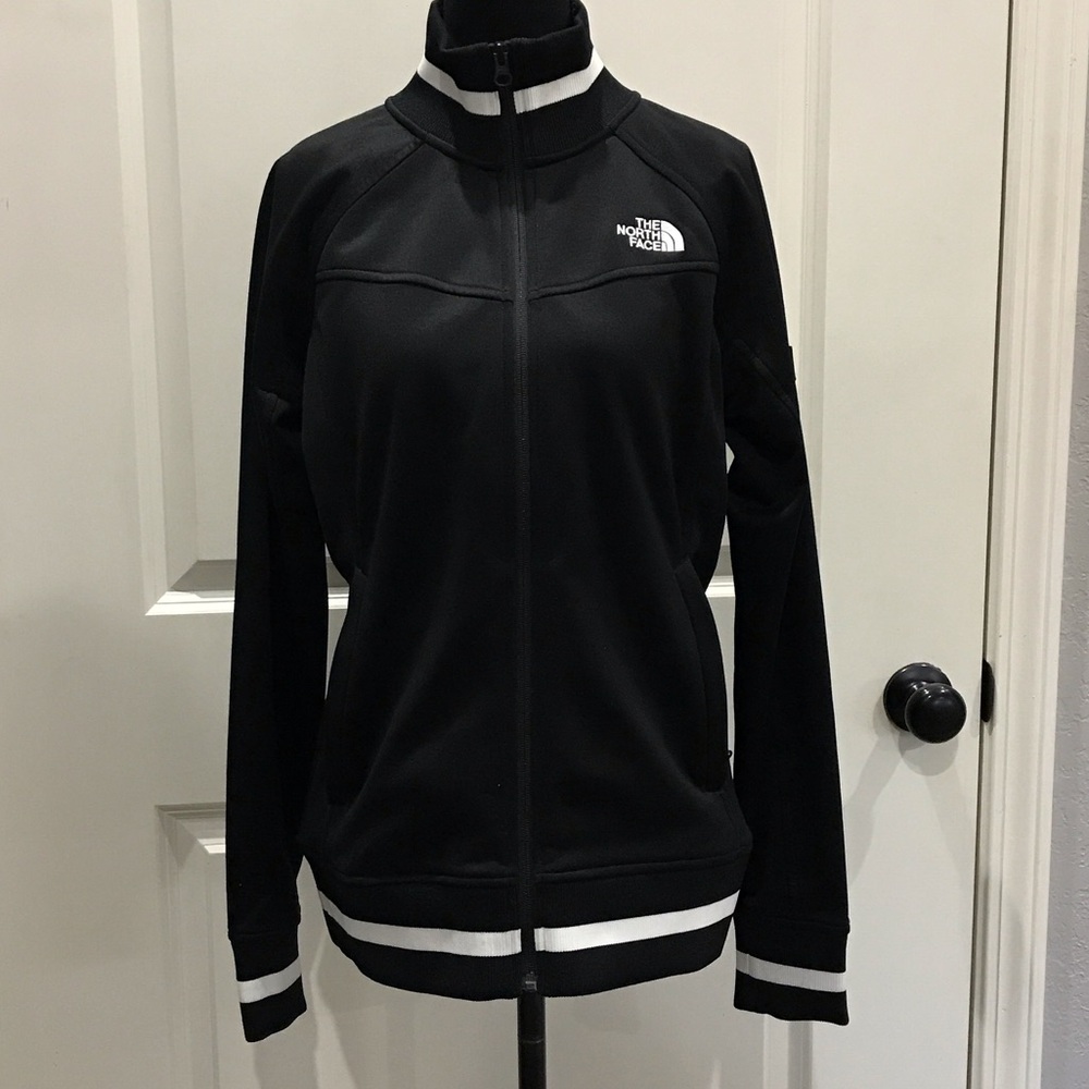 The North Face Women's Black Bomber Jacket zip up  size medium